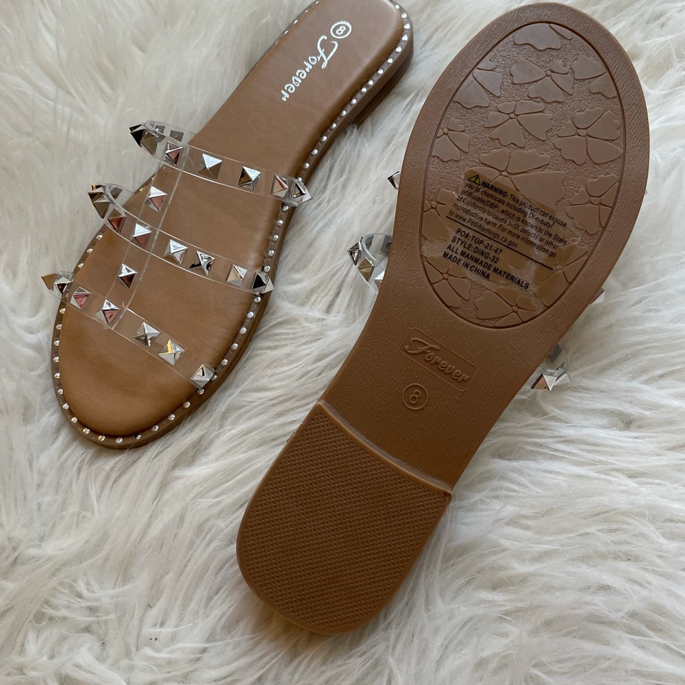 Clear Strap Spiked Sandals - Picture 9 of 12